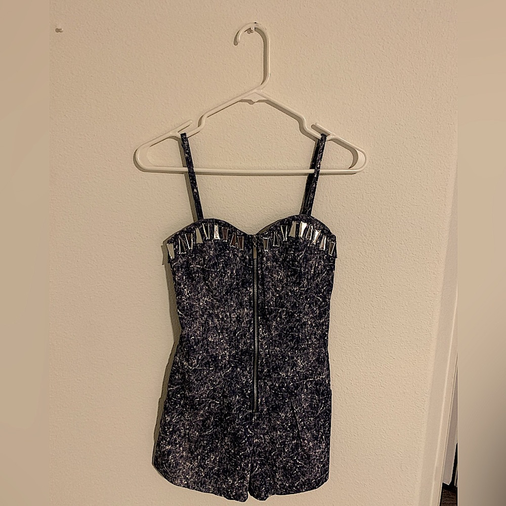 Bling Denim Romper